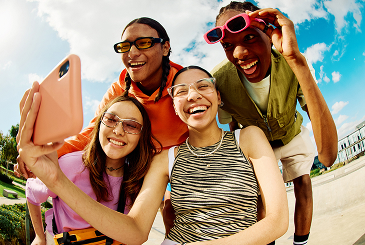 Group of diverse young adults